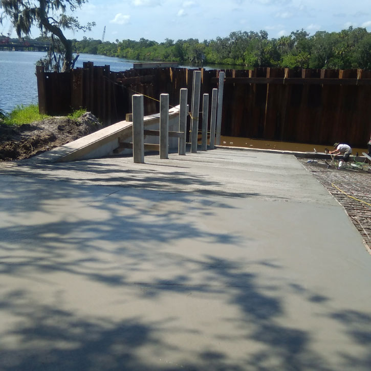 boat ramp slab work - Pride Construction